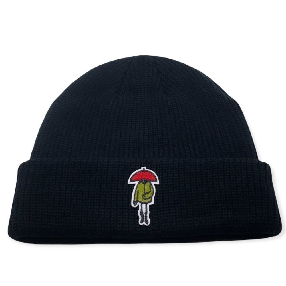 NWT Wool + Pepper Co. Sad Umbrella Man Unisex Beanie Hat